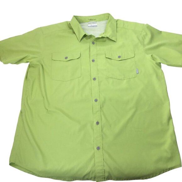 Columbia Vented Fishing Shirt Omni-Wick Advance Evaporation XXL 2X Short Sleeve - Picture 7 of 10